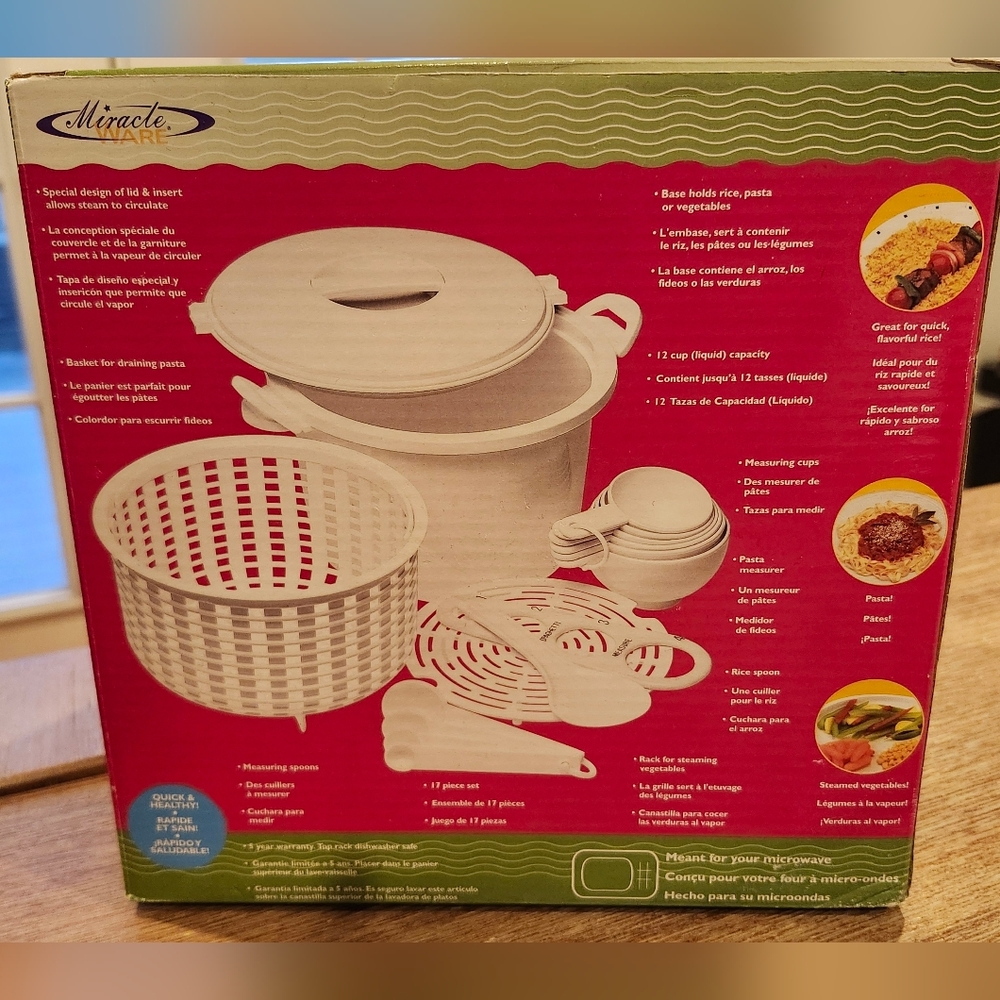Miracle White Microwave Rice Cooker Set